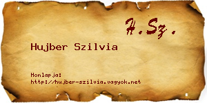 Hujber Szilvia névjegykártya