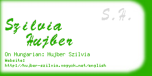 szilvia hujber business card